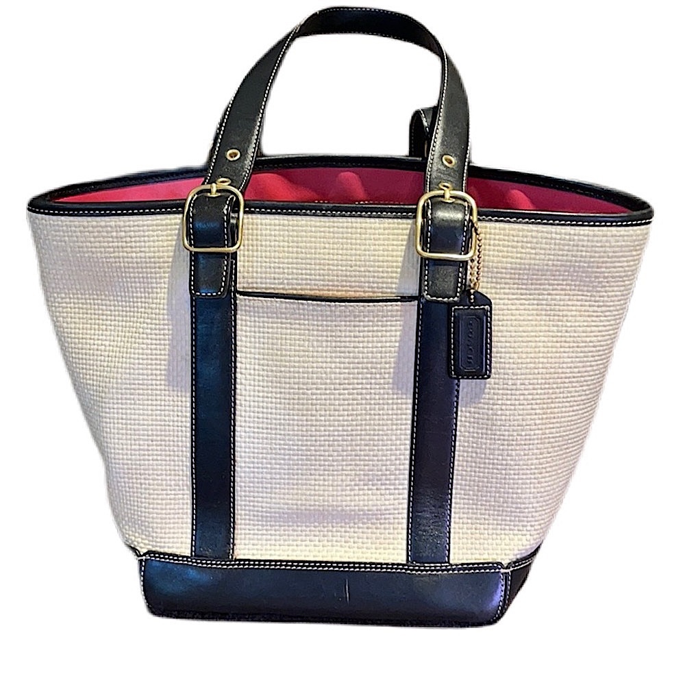 Coach Black and Cream Shoulder Bag
